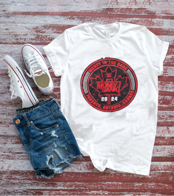 Money In The Bank 2024 Toronto Ontario Canada WWE Emblem Red T-Shirt