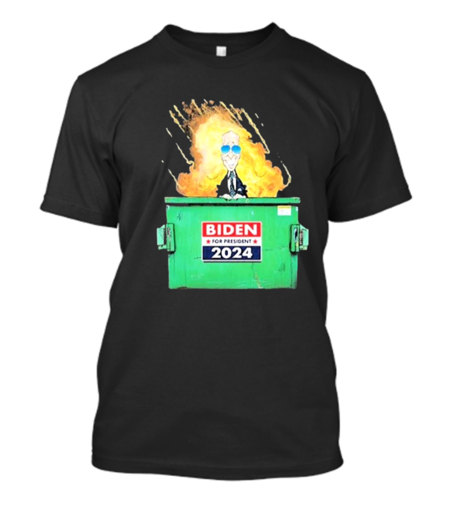 Biden For President 2024 Dumpster Fire T-Shirt