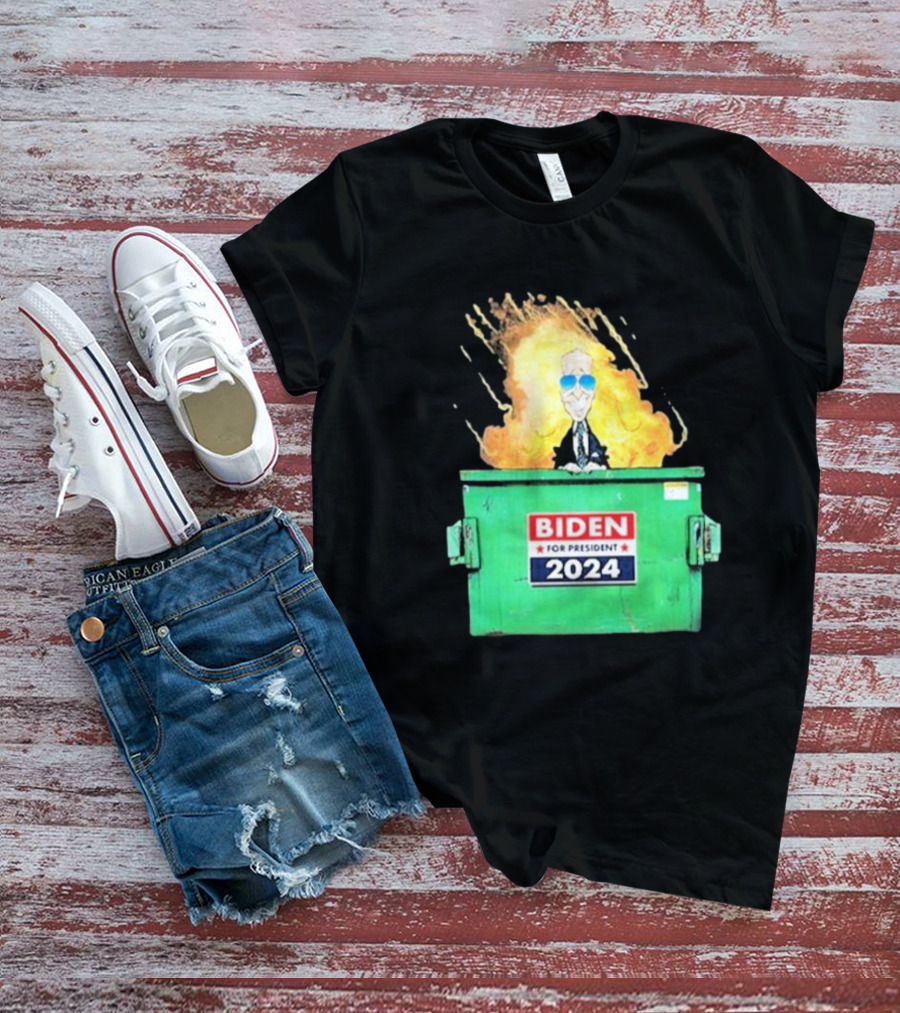 Biden For President 2024 Dumpster Fire T-Shirt