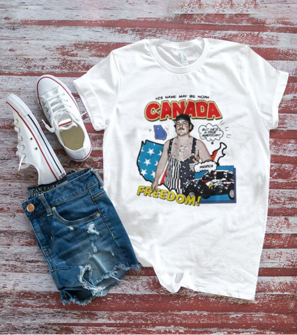 His Name May Be Noah Canada Freedom But He's A True American With USA Map And Stars T-Shirt