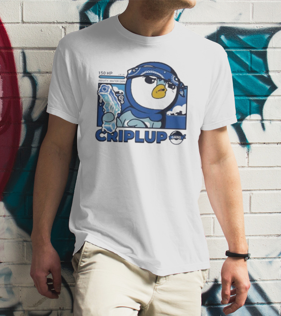 Impjcomics Criplup Comic Blue Bandana Penguin T-Shirt