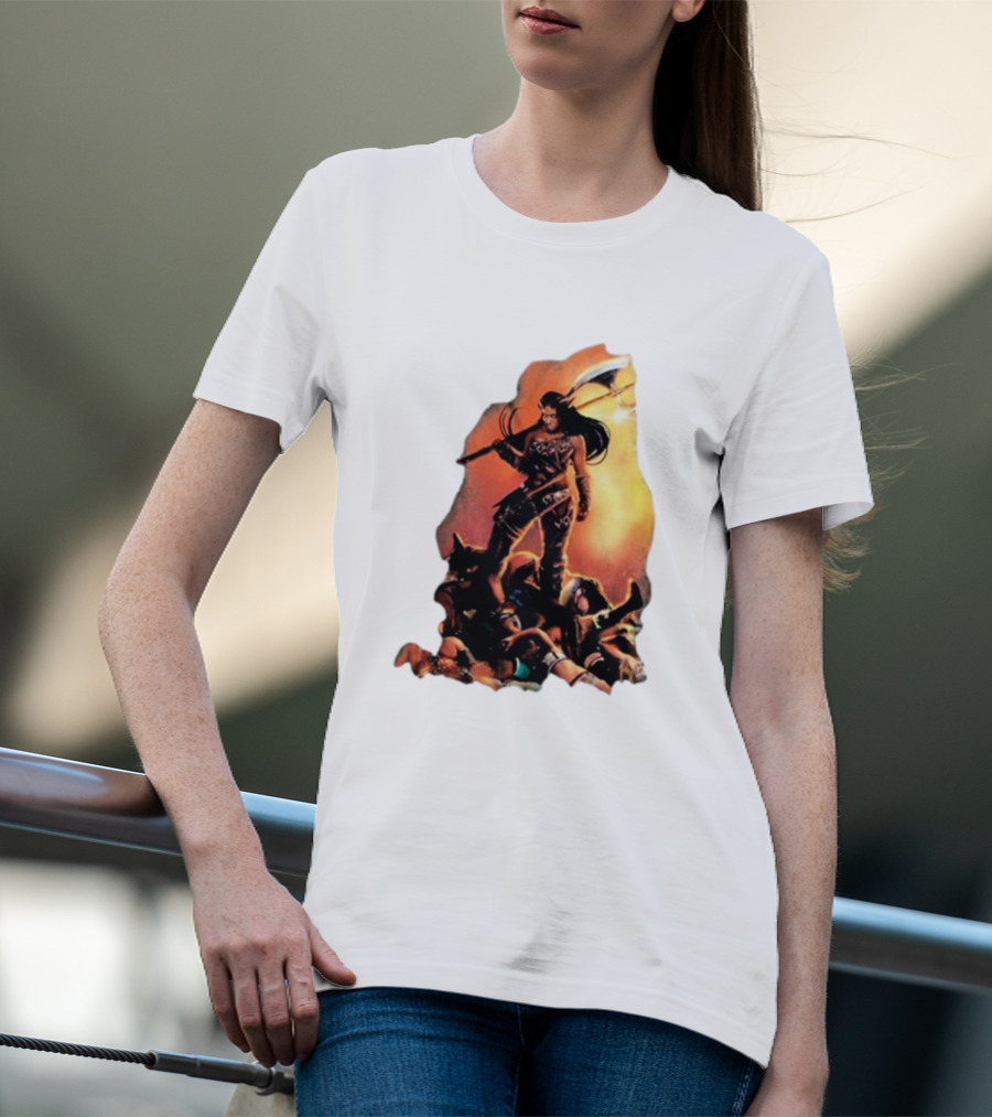 Athena Palmer Warrior Standing Over Fallen Warriors T-Shirt