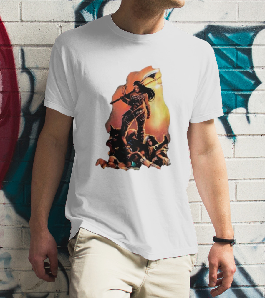 Athena Palmer Warrior Standing Over Fallen Warriors T-Shirt