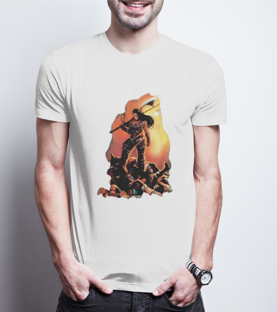 Athena Palmer Warrior Standing Over Fallen Warriors T-Shirt