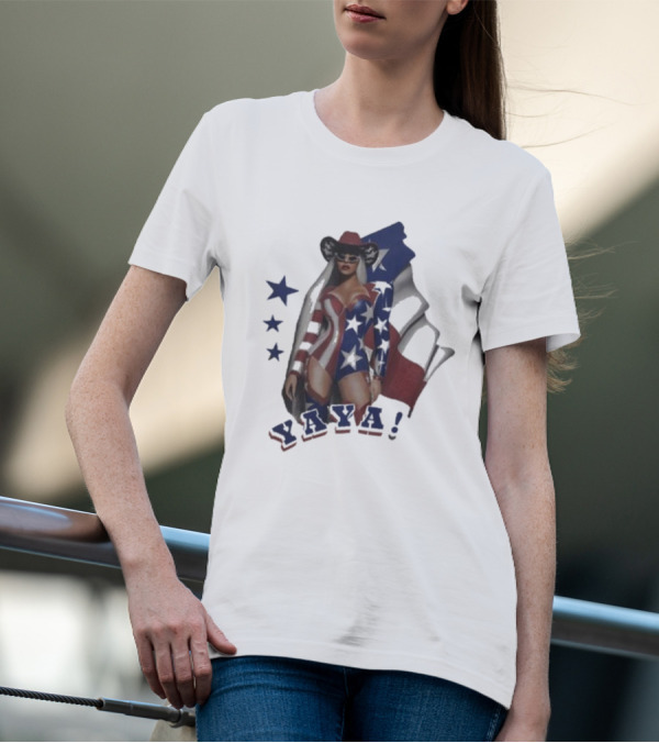 Cowboy Yaya American Flag Stars T-Shirt