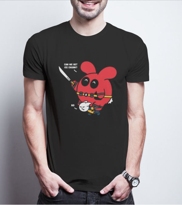 Can We Get Ice Cream No Exclusive Deadpool Rabbit T-Shirt