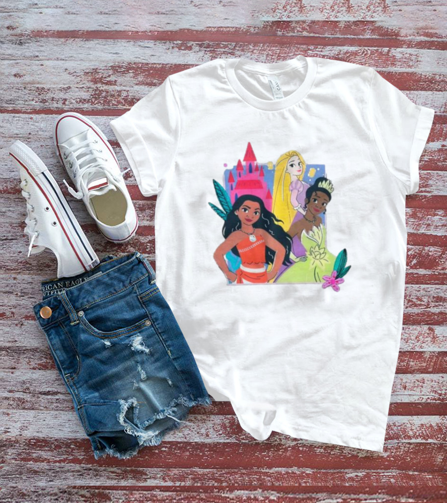 Disney Princess Moana Rapunzel Tiana T-Shirt