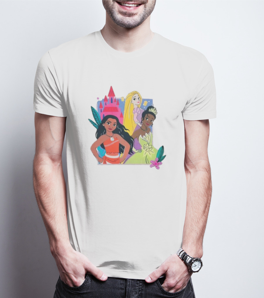 Disney Princess Moana Rapunzel Tiana T-Shirt