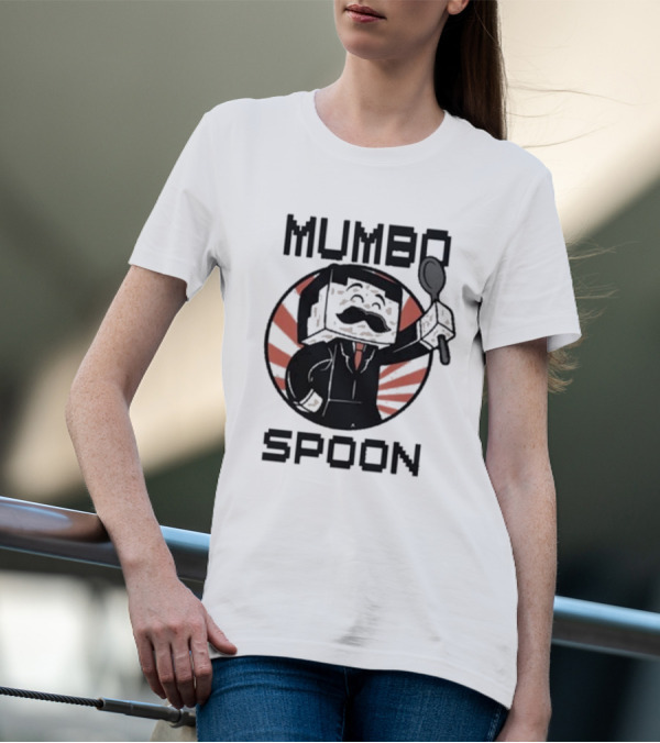 Mumbo Jumbo Spoon Minecraft Character 2024 Retro Mustache Pixel T-Shirt