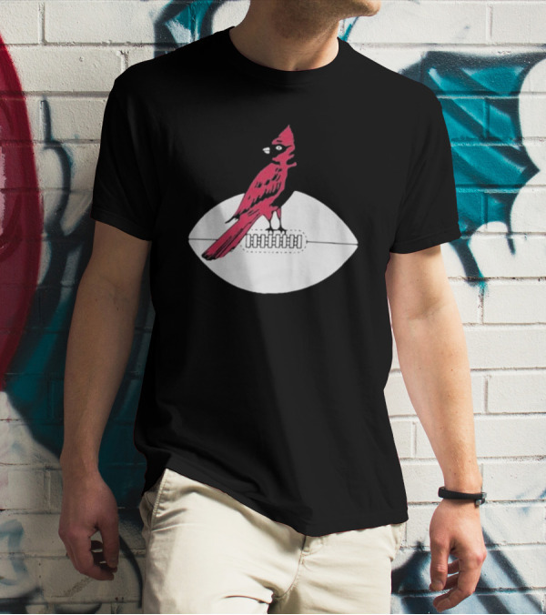 Arizona Cardinals Vintage Cardinal On Football T-Shirt