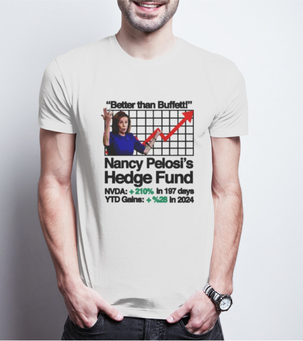 Better Than Buffett Nancy Pelosi's Hedge Fund NVDA Gains 210 Percent YTD T-Shirt