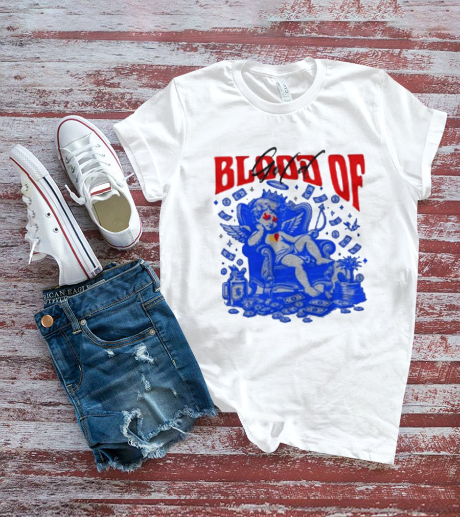 Blood Of Gold Angel On Throne Surrounded By Money T-Shirt