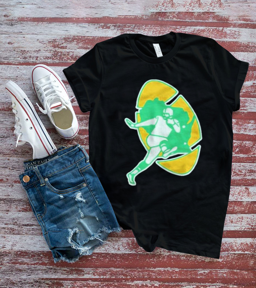 Green Bay Packers Alt Logo 1956 Retro Football Player Emblem T-Shirt