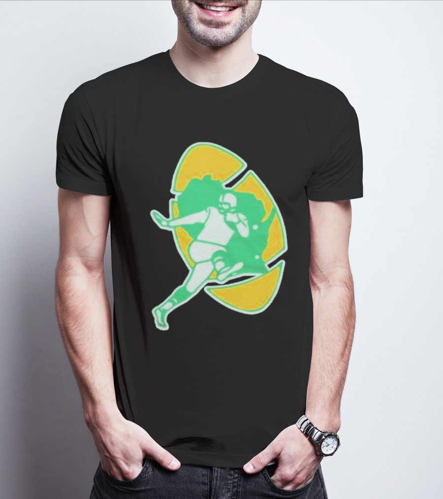 Green Bay Packers Alt Logo 1956 Retro Football Player Emblem T-Shirt