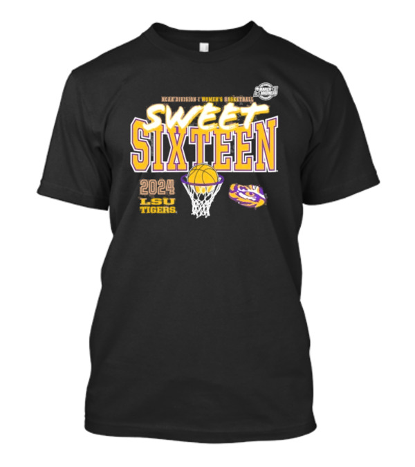 LSU Tigers 2024 NCAA Division I Women’s Basketball March Madness Sweet Sixteen T-Shirt