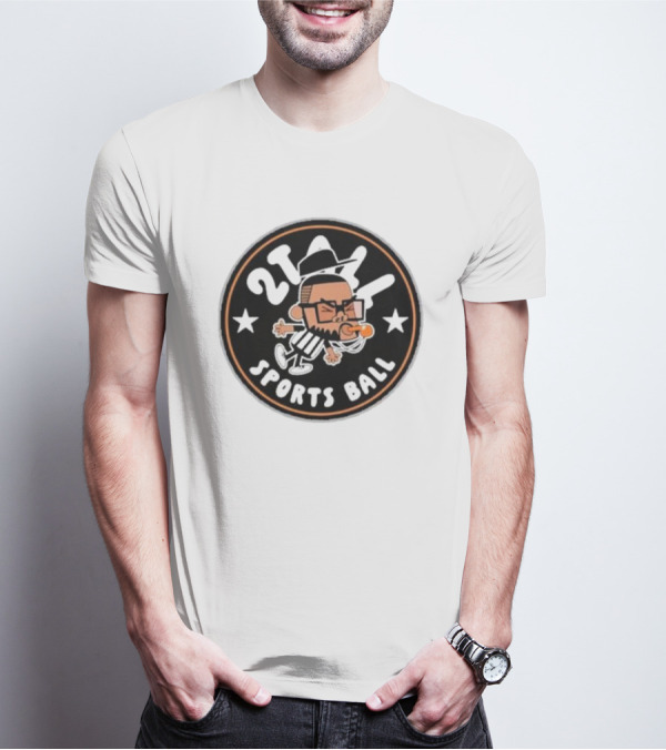 2Tall Sports Ball Referee Cartoon With Whistle And Stars T-Shirt