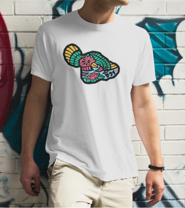 Sumofish Maui Kanji Flower Phoenix T-Shirt