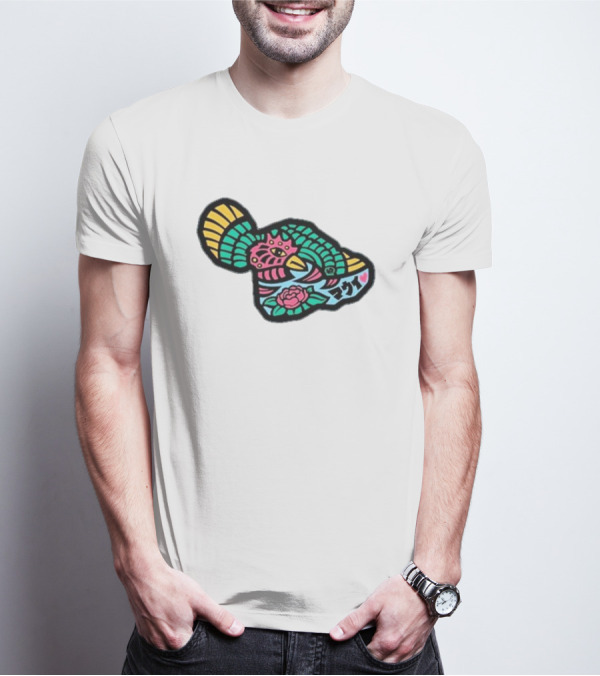 Sumofish Maui Kanji Flower Phoenix T-Shirt