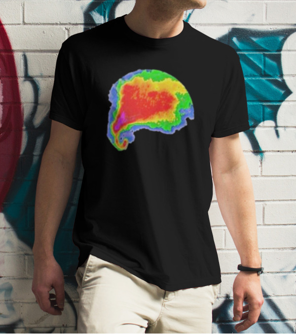 Supercell Weather Radar Heat Map Storm Formation T-Shirt