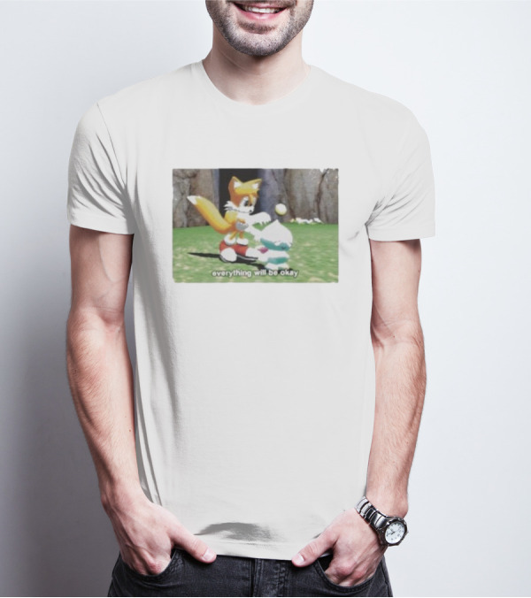 Tails Chao Everything Will Be Okay Game Scene Comfort T-Shirt