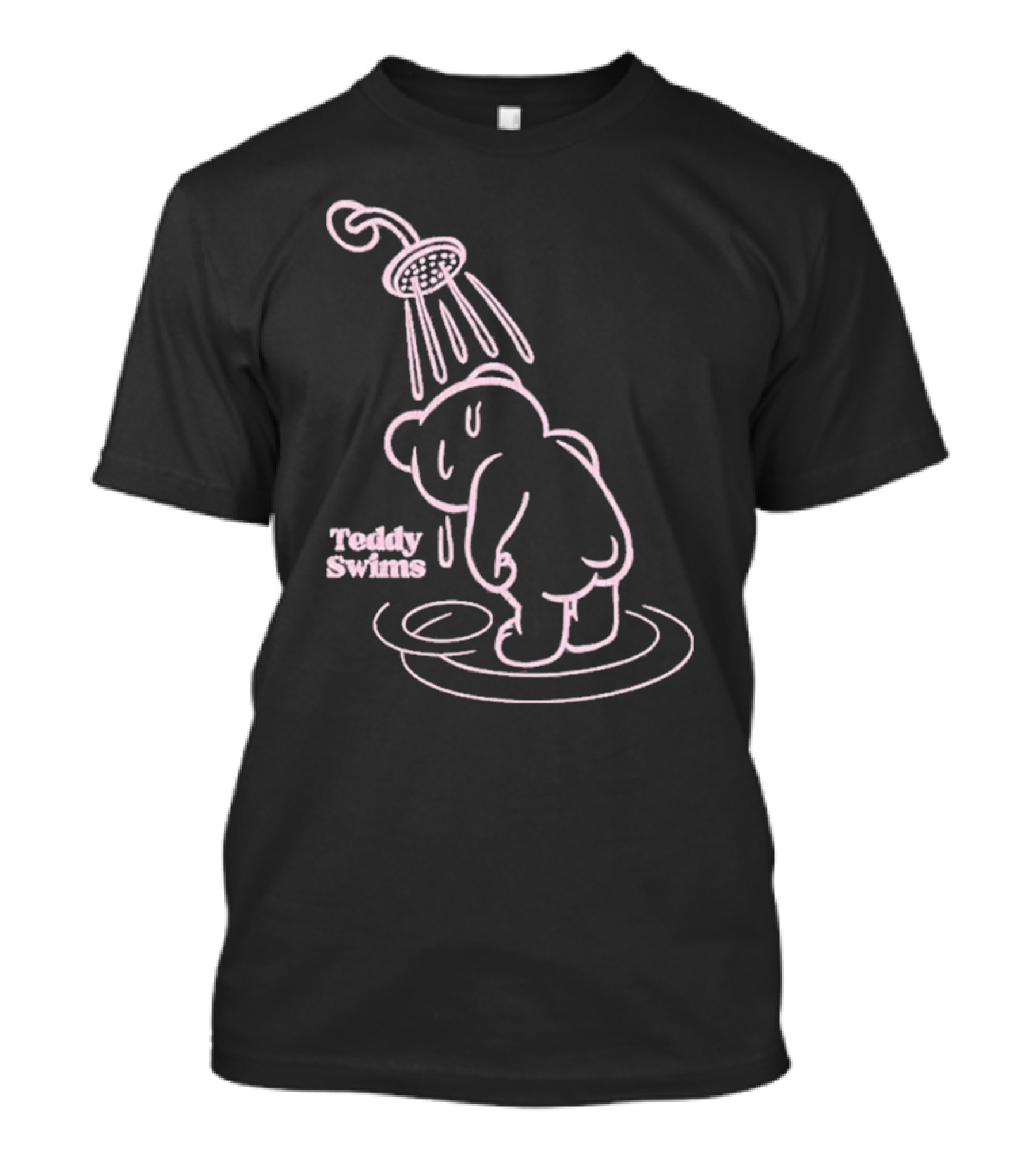 Teddy Swims Bear Under Shower Sad Broken Heart T-Shirt