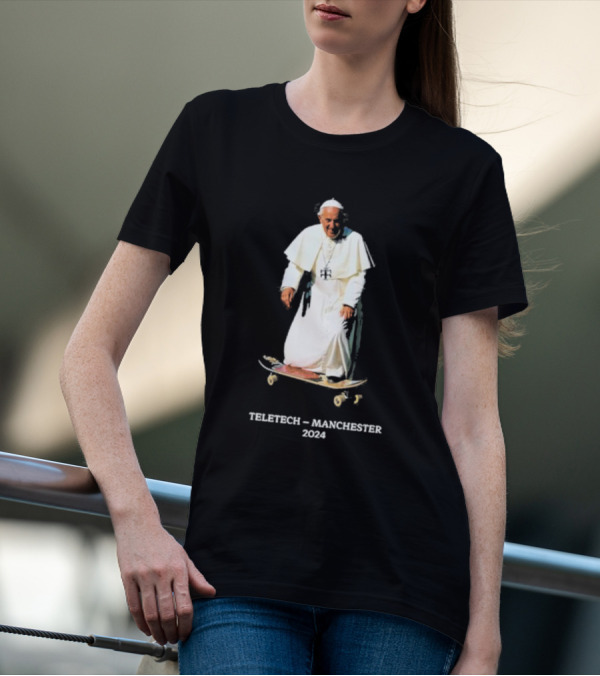 Teletech Manchester 2024 Skateboarding Pope T-Shirt