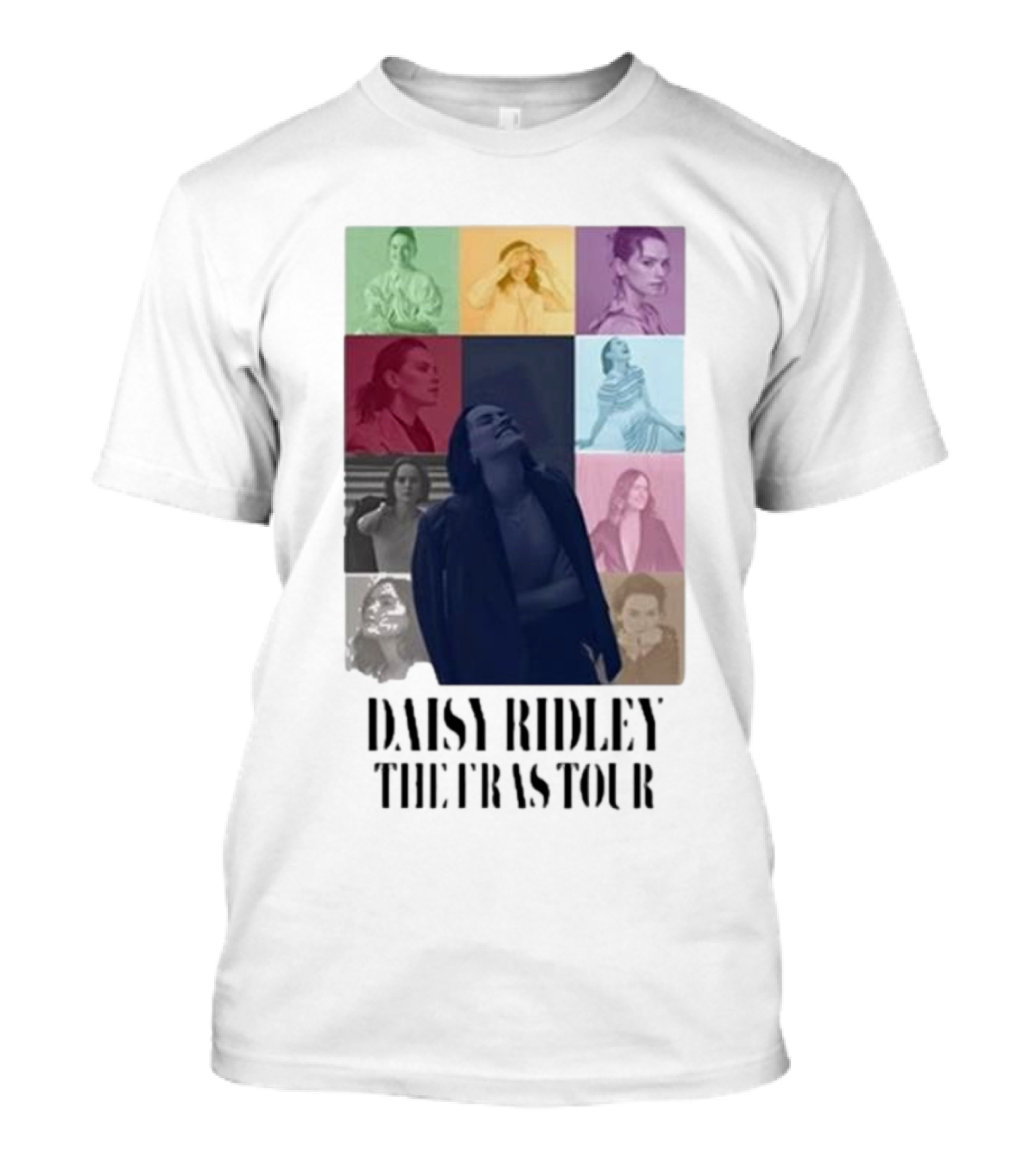 Daisy Ridley The Eras Tour Multicolor Photo Montage T-Shirt