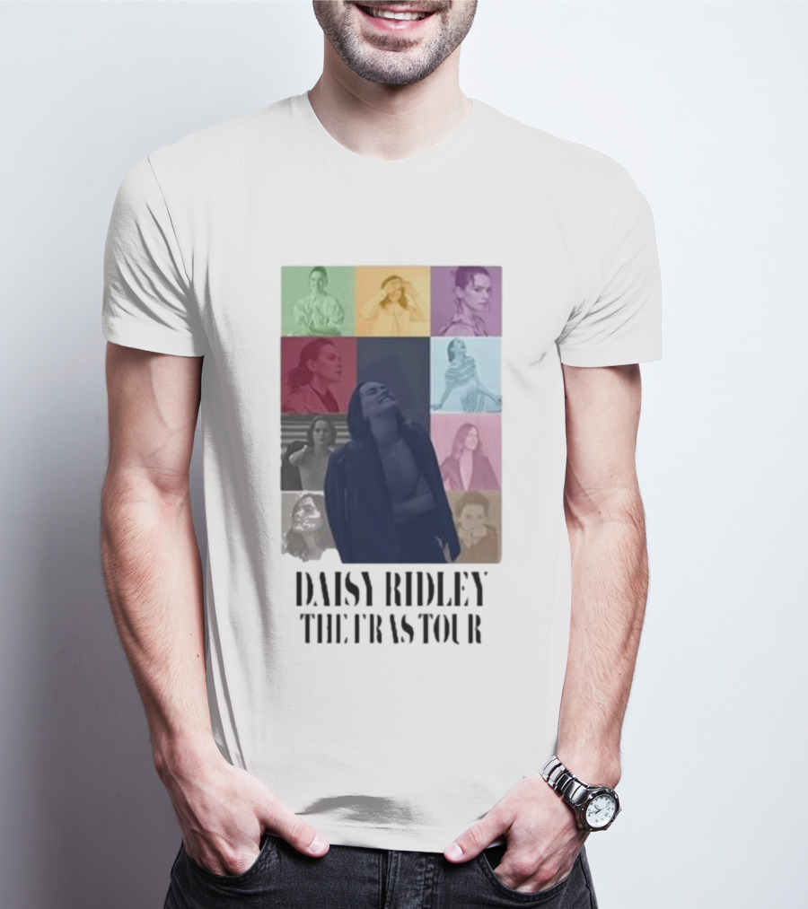 Daisy Ridley The Eras Tour Multicolor Photo Montage T-Shirt