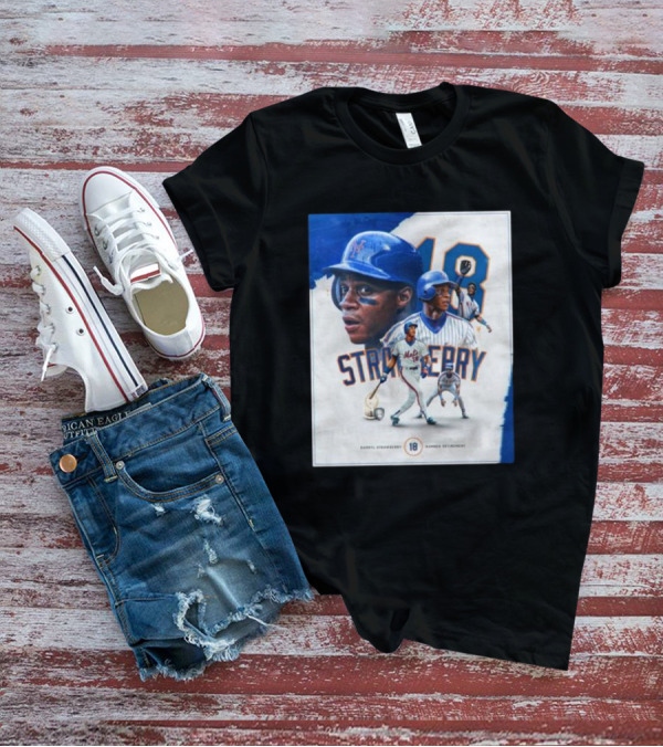 Darryl Strawberry Mets 18 Number Retirement Celebration With Iconic Baseball T-Shirt