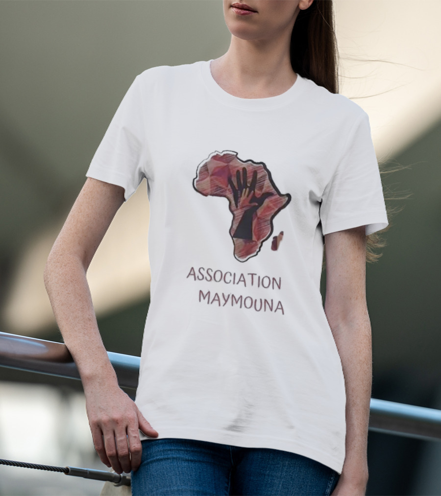 Association Maymouna Africa Map With Hand T-Shirt
