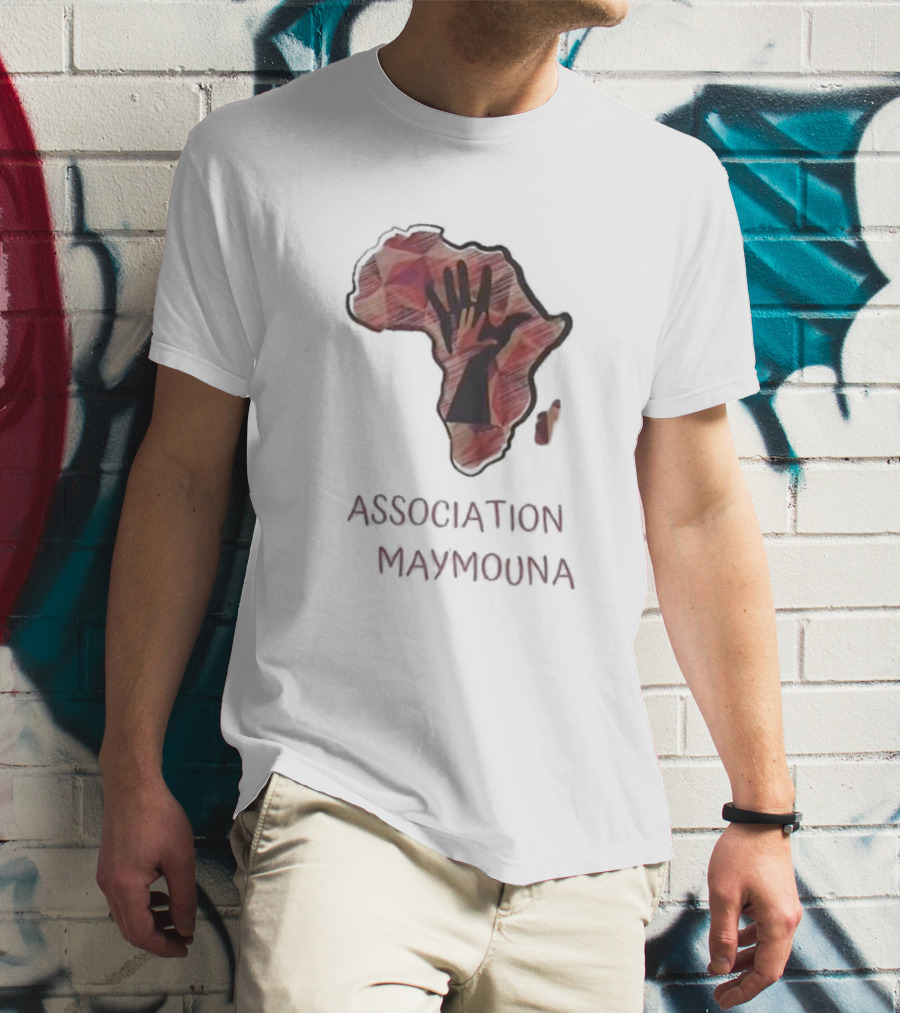 Association Maymouna Africa Map With Hand T-Shirt