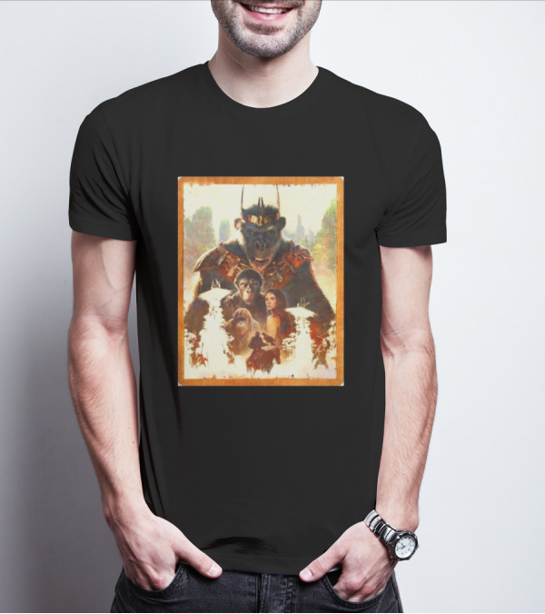 Kingdom Of The Planet Of The Apes Powerful Leadership Apes And Human Alliance T-Shirt
