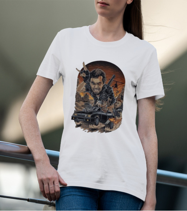Krisna Okky Mad Max Apocalyptic Road Warrior Scene T-Shirt