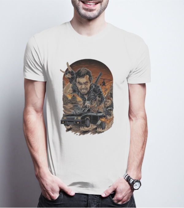 Krisna Okky Mad Max Apocalyptic Road Warrior Scene T-Shirt