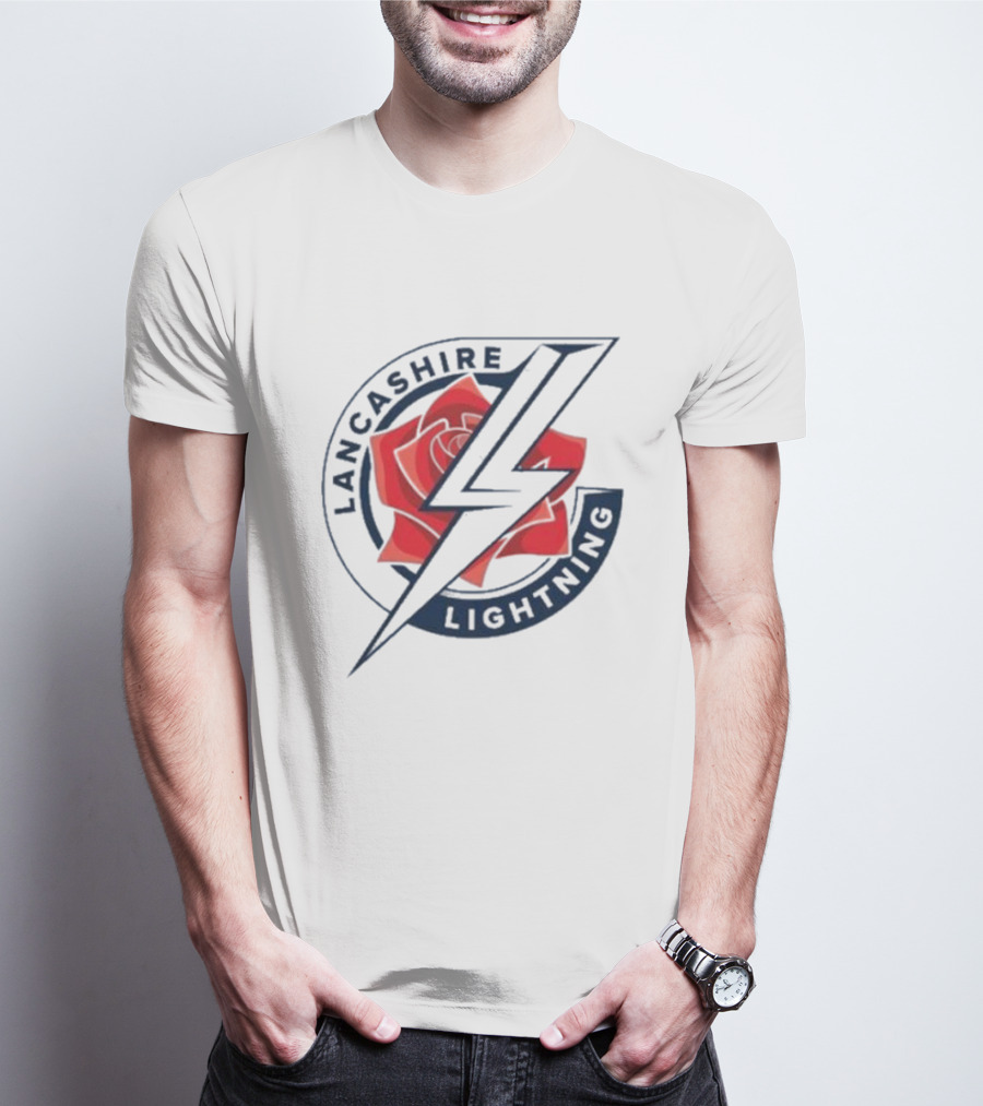 Lancashire Lightning Red Rose Emblem T-Shirt