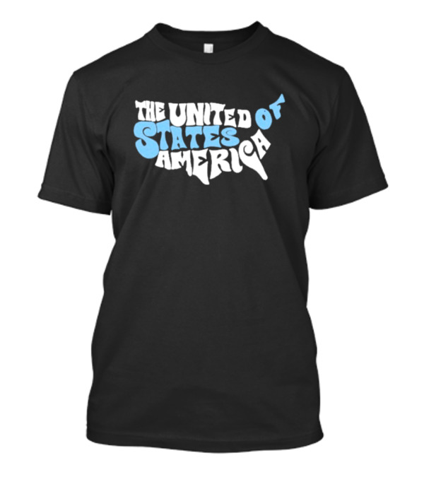 The United States Of America Vintage Map Design Typography T-Shirt