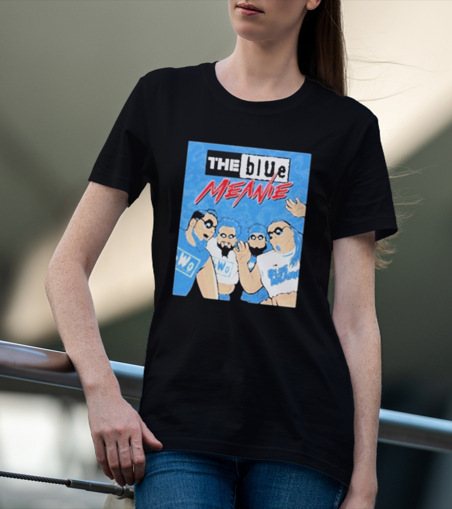 The Blue Meanie NWo Wrestling Comic Style Group T-Shirt