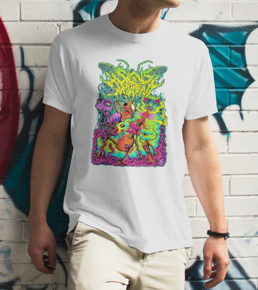 Signs Of The Swarm A Swarm’s Life Neon Psychedelic Insect Adventure T-Shirt