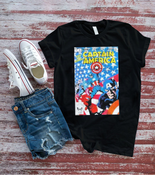 MARVEL COMICS GROUP CAPTAIN AMERICA VINTAGE COVER ROCKOFFTRADE MERCH T-Shirt