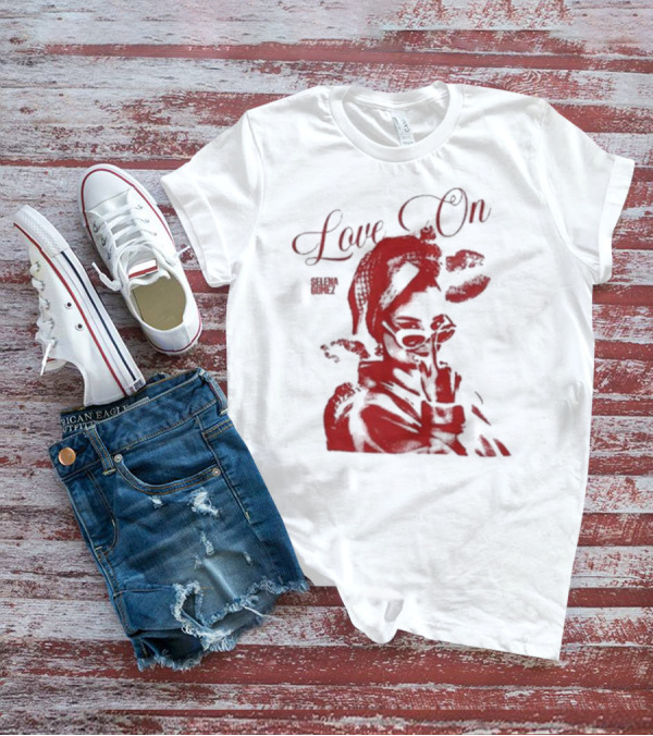 Selenagomez Love On Red Lips And Figure T-Shirt