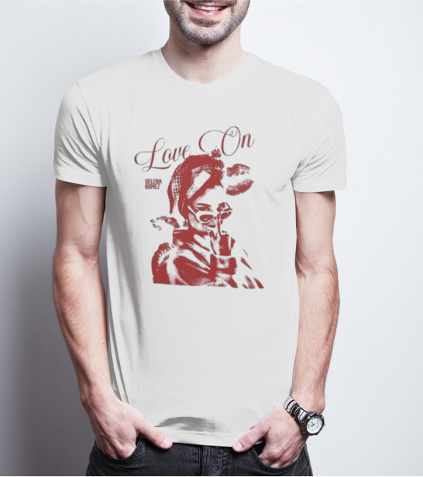 Selenagomez Love On Red Lips And Figure T-Shirt