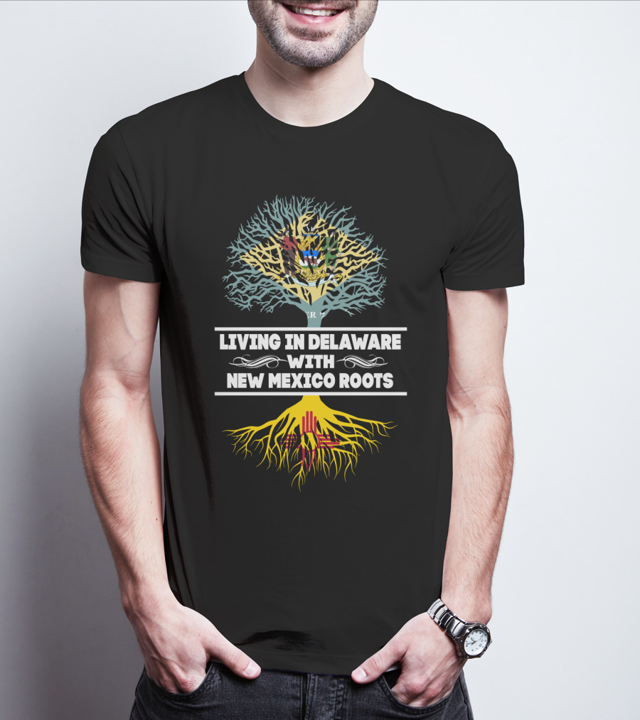 Delaware Life New Mexico Heritage Tree Design Roots T-Shirt