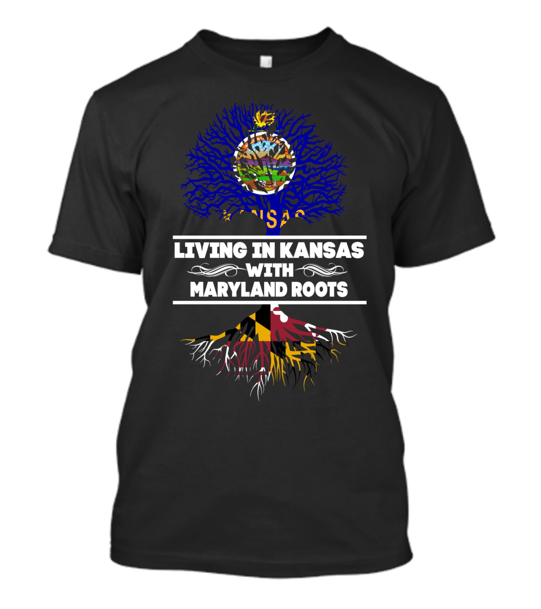 Kansas Life, Maryland Heritage: Celebrating Roots And Growth T-Shirt