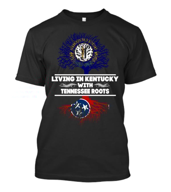 Kentucky Pride With Tennessee Heritage Tree And State Flags Roots T-Shirt