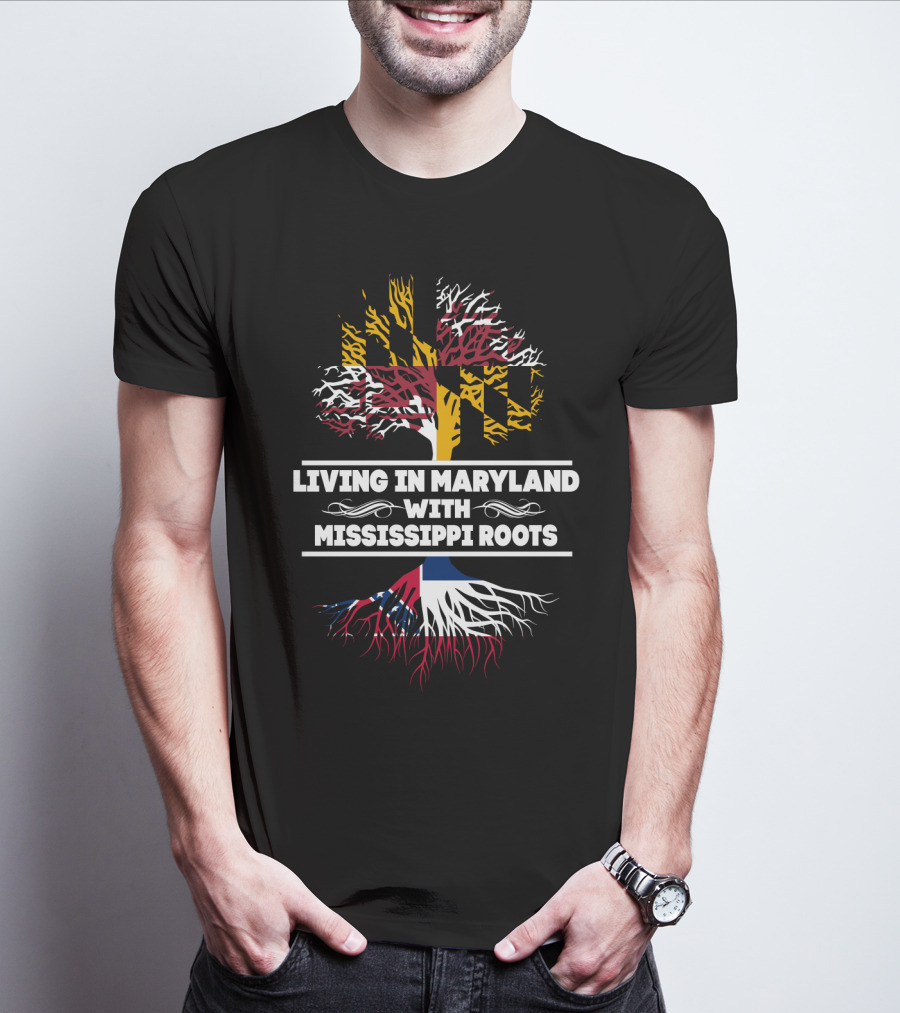 Maryland Pride And Mississippi Heritage Tree T-Shirt