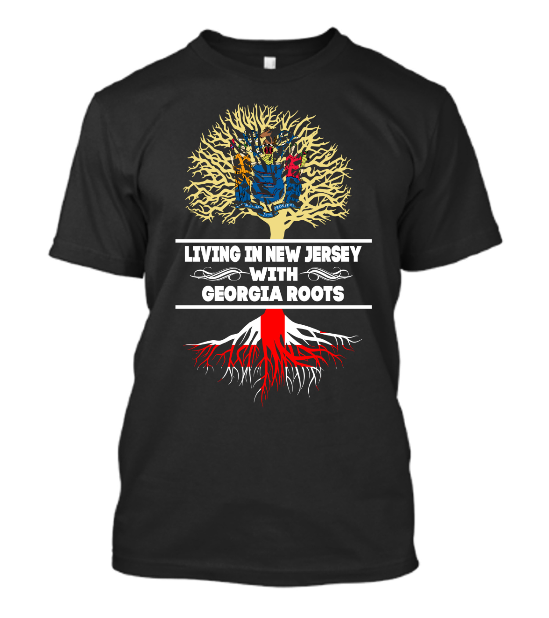 New Jersey Pride With Deep Georgia Roots Tree T-Shirt