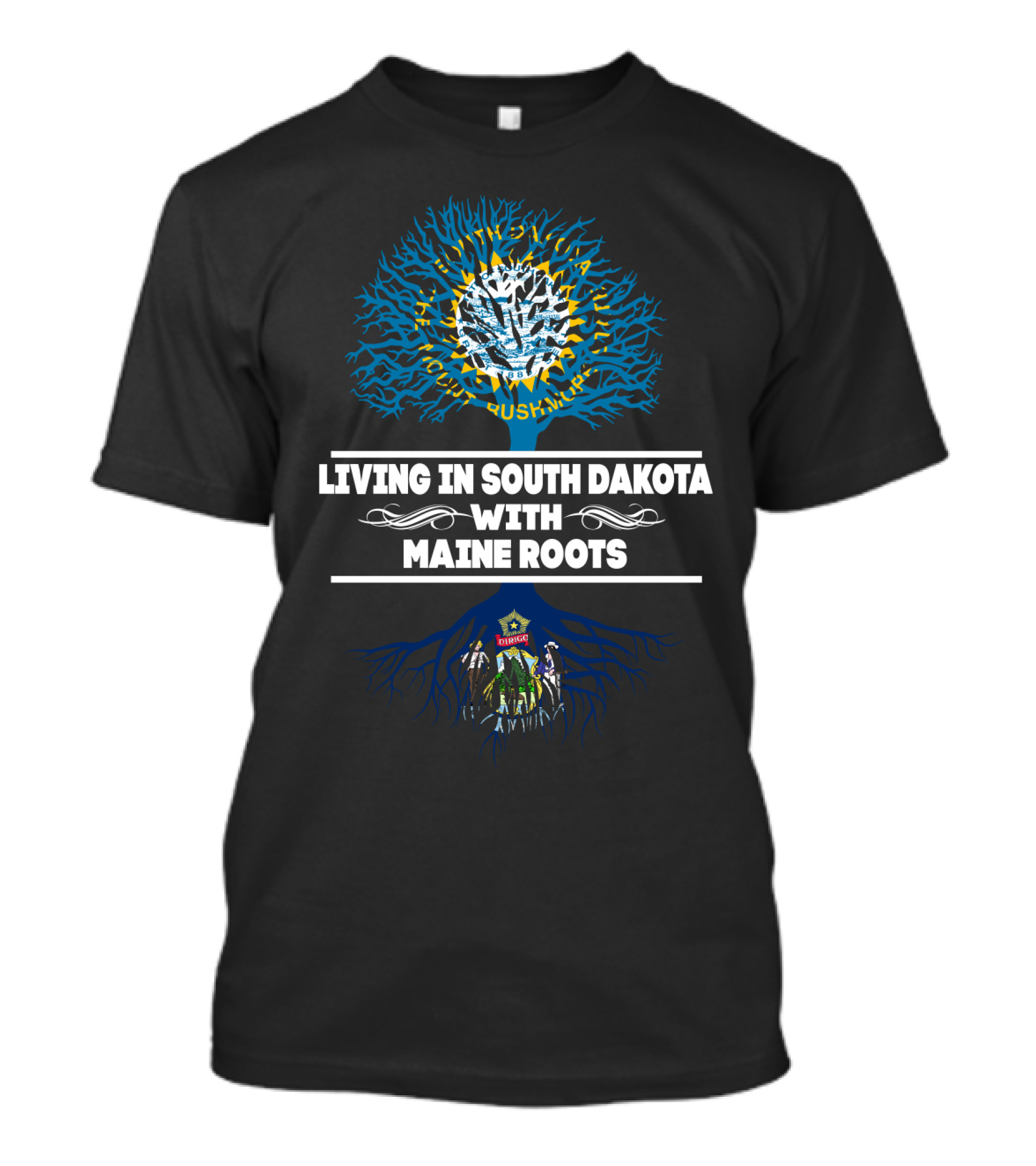 Discover South Dakota Life Embracing Maine Roots With Vibrant Tree T-Shirt