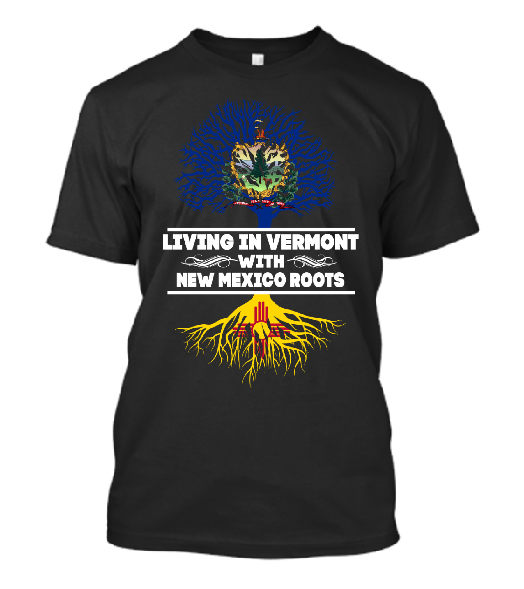 Vermont Residency New Mexico Heritage Tree Symbols T-Shirt