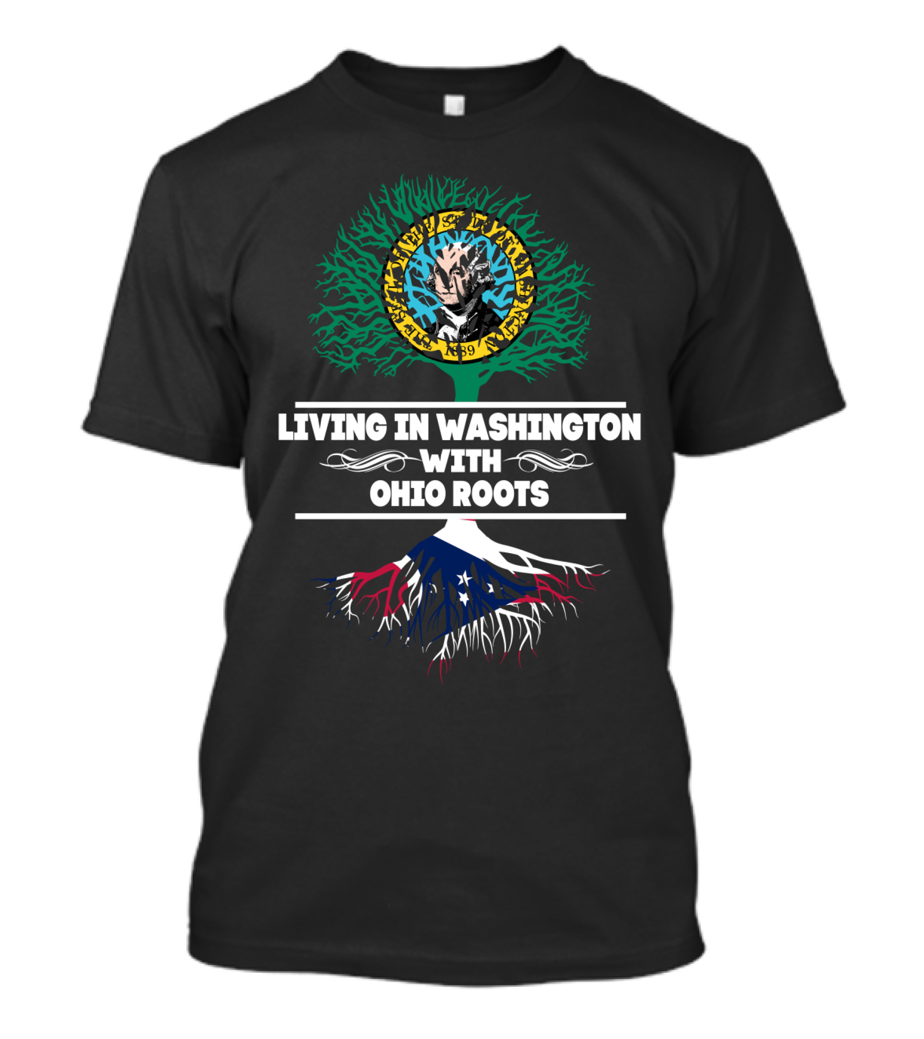 Living In Washington With OHIO Roots - Joker Harley Time Lord Comics T-Shirt
