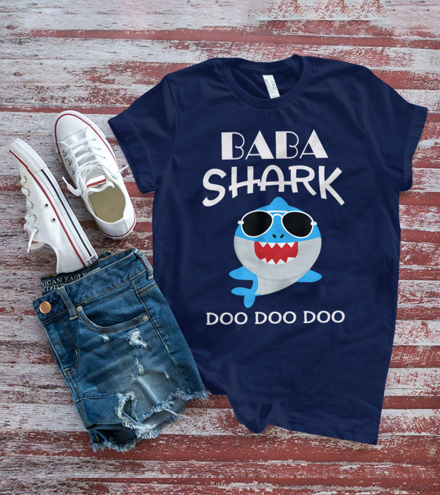 Baba Shark Doo Doo Doo Sunglasses Fun T-Shirt